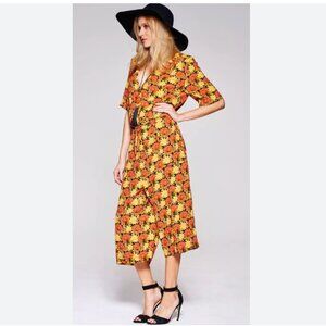 TOPSHOP Floral deep-v jumper